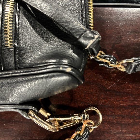 Black Faux Leather Crossbody Bag - Picture 7 of 8